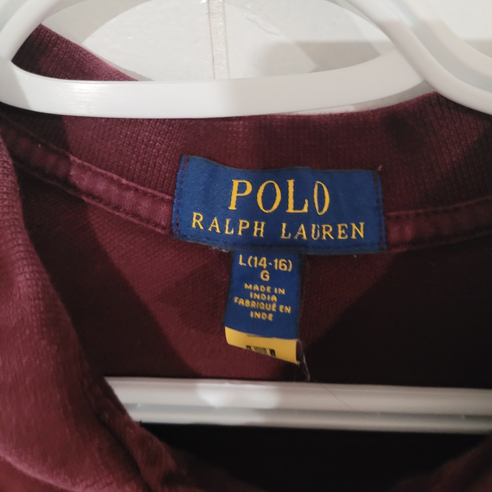 Polo by Ralph Lauren Men's Burgundy Polo Shirt - Picture 4 of 4